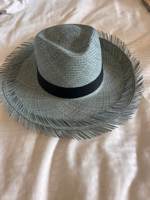 American hat leather fringes