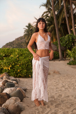 Lace wrap pareo.